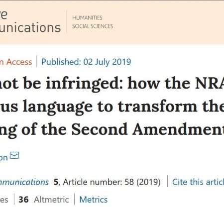 The National Rifle Association’s Sacralization of the Second Amendment