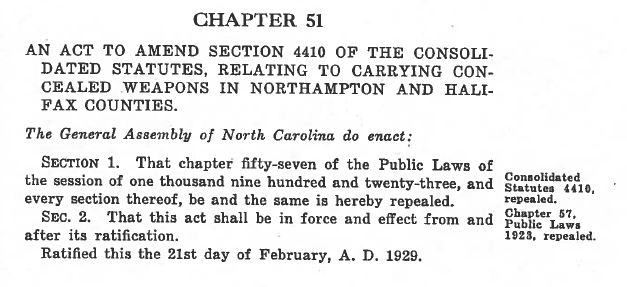 NC 1929 Chapter 51
