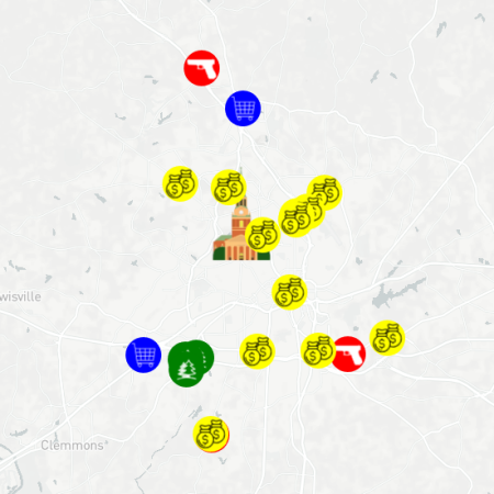 Where to Buy a Gun Within 8 Miles of Wake Forest University Campus